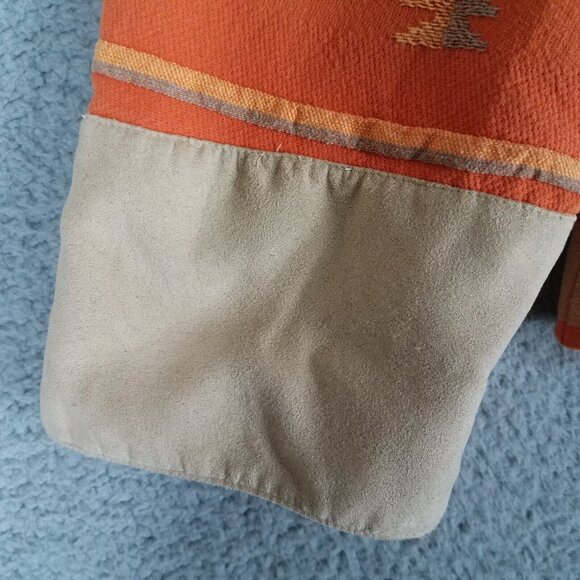 Coldwater Creek Blazer Women's 14 Orange Embroidered Aztec Southwestern Career - Picture 6 of 16